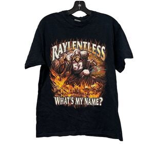 Gildan T-Shirt M NFL Football Black Crew Neck Ray Lewis‎ raylentless